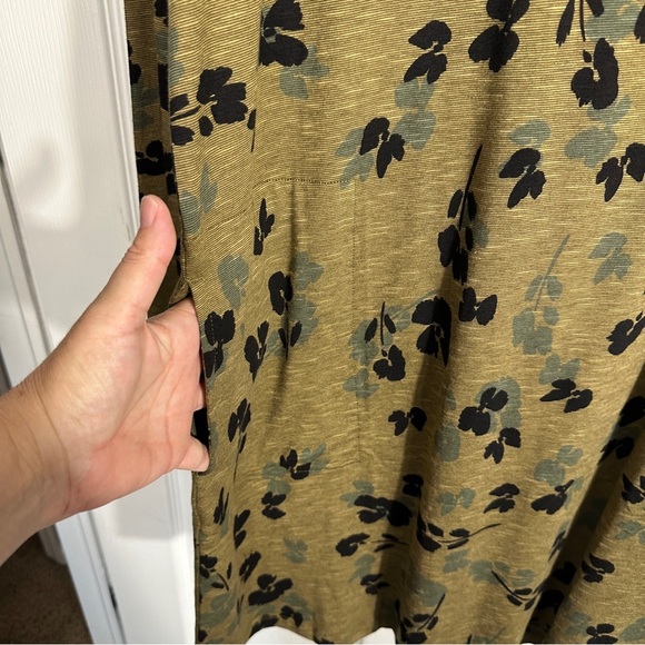 Toad & Co Windmere long sleeve dress, color is "fir" w/scattered florals, fall - Picture 10 of 11